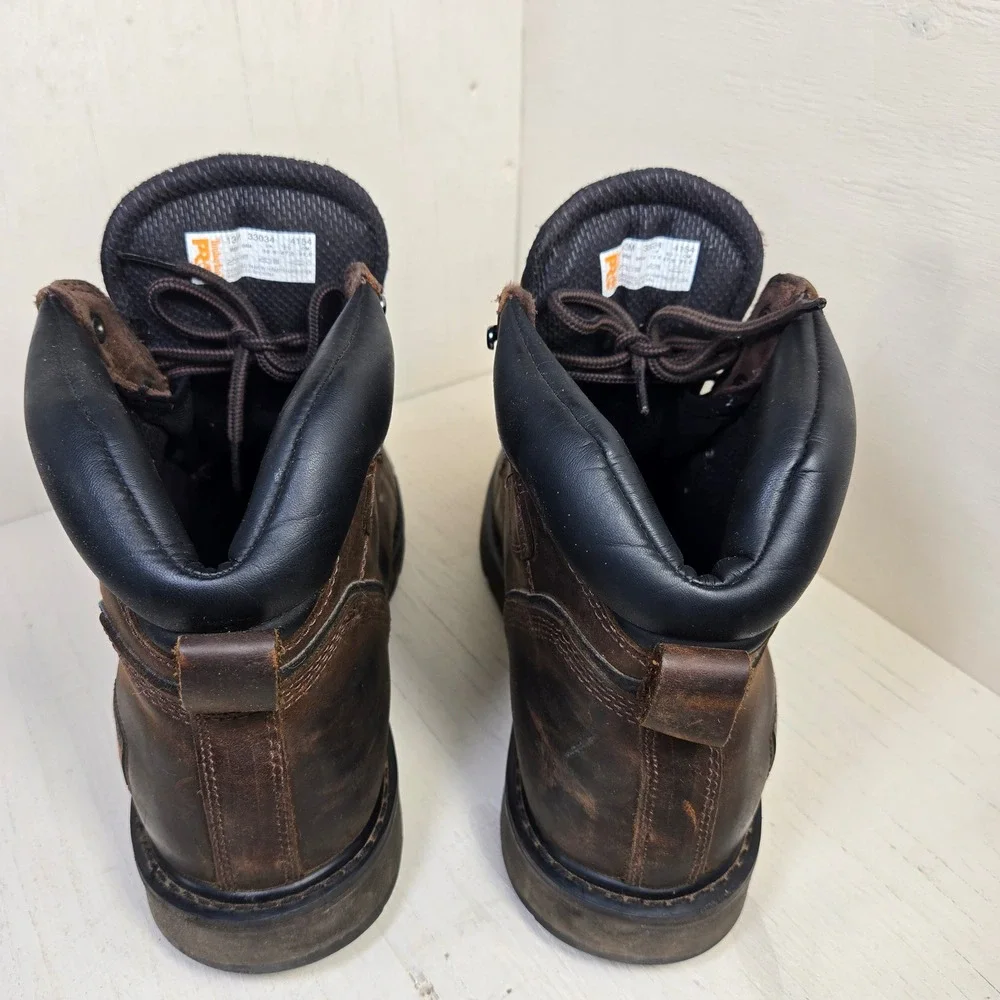 Timberland PRO 24/7 Men's 13M Brown Leather Work Boots 33034 4154 Heavy Duty